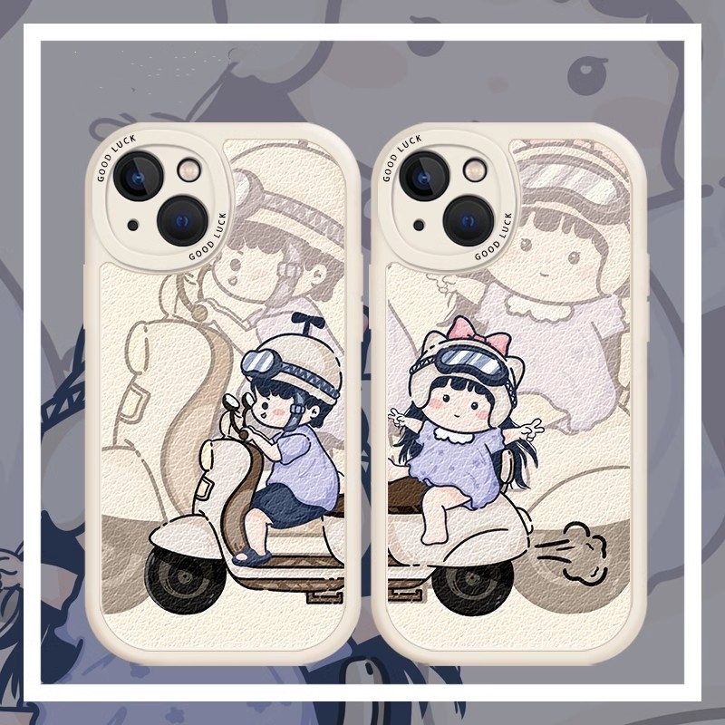 iPhone 16 ケース 保護カバー 6.1インチ スマートフォンカバー サイクリングカップルのスマホケース 男女兼用 おしゃれ 可愛い 薄型 軽量拍卖