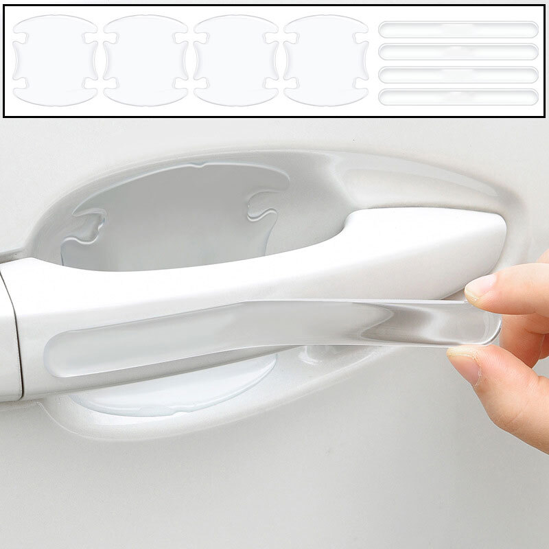 ドアハンドル プロテクター 車 ステッカー ドアガード ひっかき 傷を防止 クリア 8枚セット 汎用 送料無料拍卖