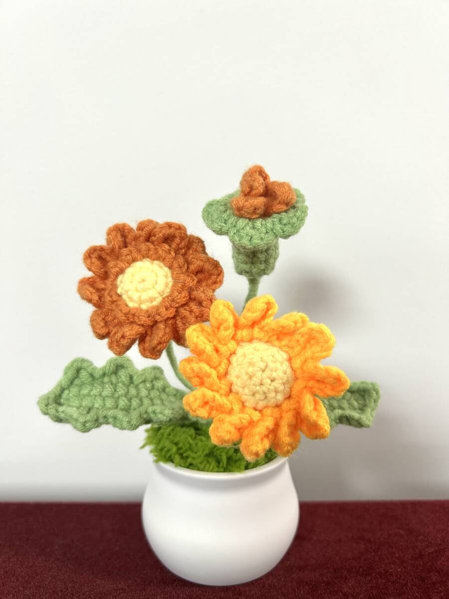 編みぐるみ あみぐるみ ハンドメイドアートフラワー 1体 その2拍卖