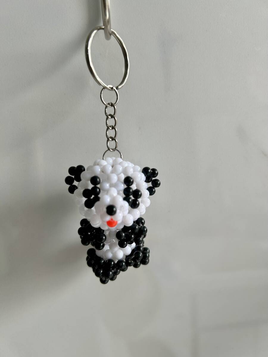 ★ビーズハンドメイド 携帯ストラップ パンダ1体拍卖