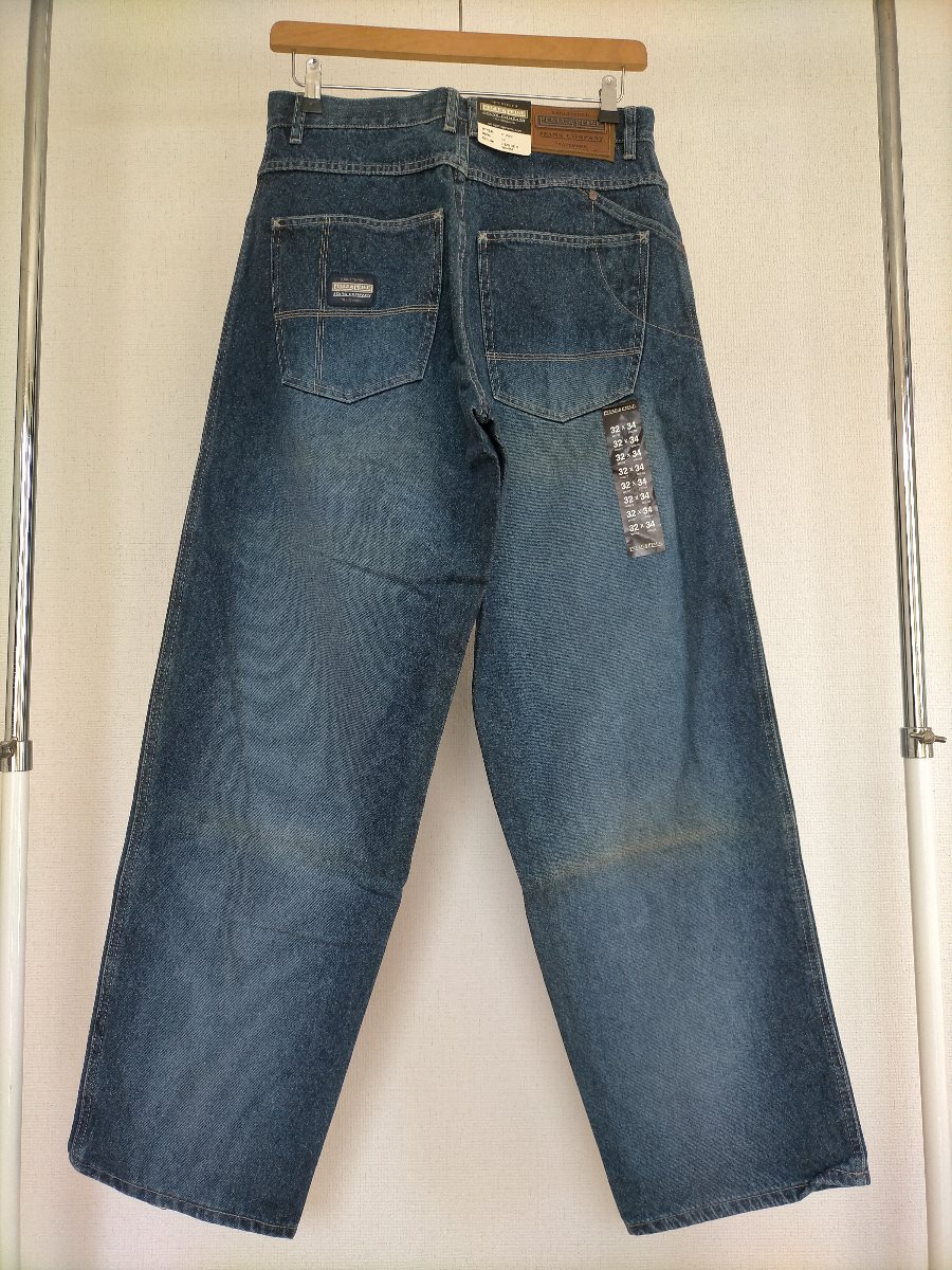 新品 デッドストック 00s PELLE PELLE ペレペレ ユーズド加工 バギーパンツ W32L34 ★y2kストリートジーンズHIPHOP古着拍卖