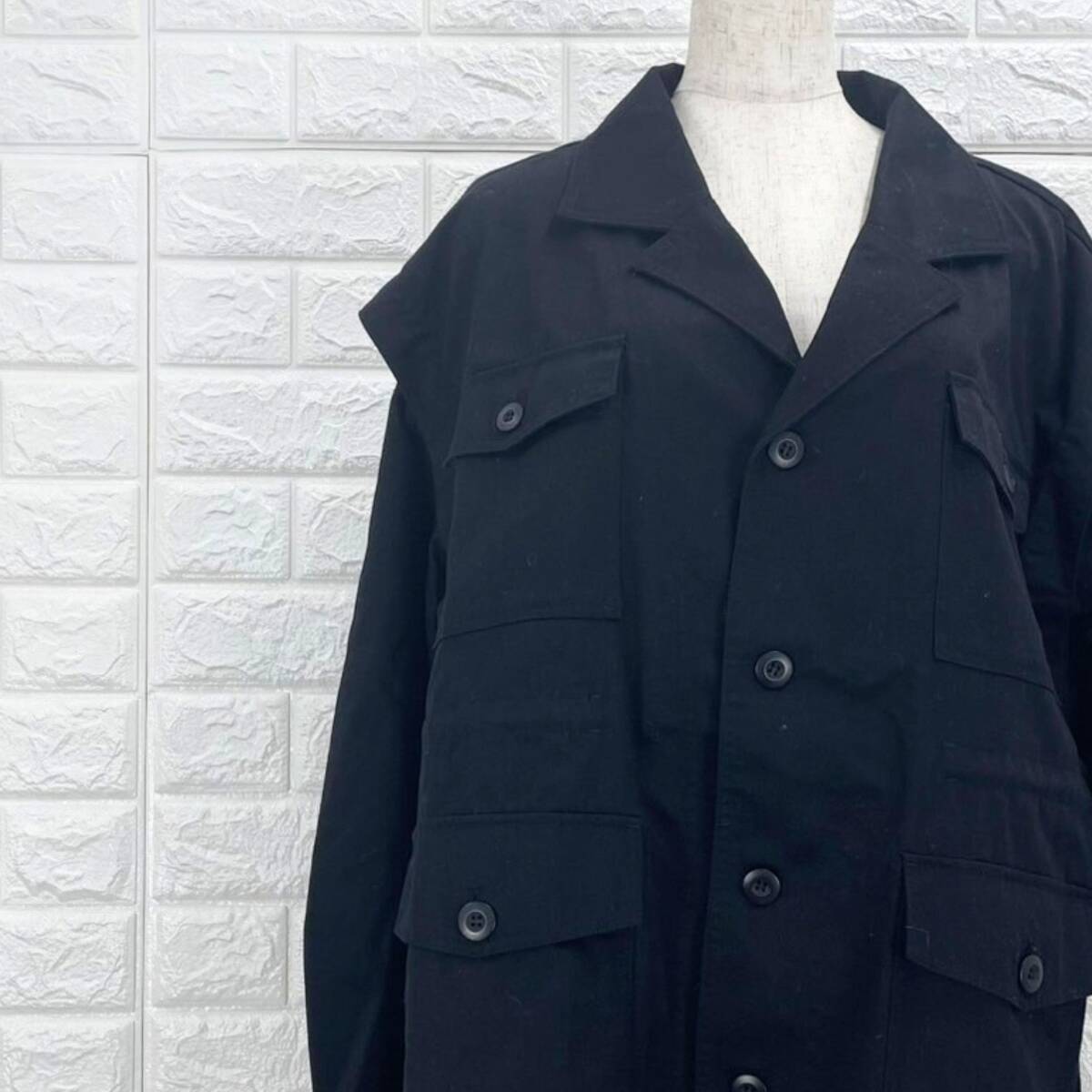 【A3094】PAGEBOY ページボーイ ジャケット レディース ブラック ゆったり ミリタリーデザイン カジュアル フリーサイズ拍卖