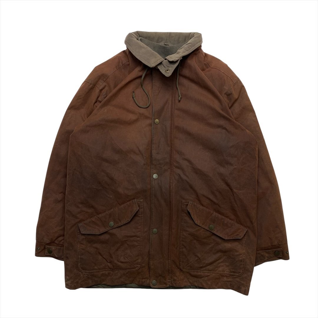 TAYBERRY オイルド ジャケット ブラウン 古着 メンズ XL ワックス コットン クラシック ビンテージ ヴィンテージ クリーニング済み拍卖