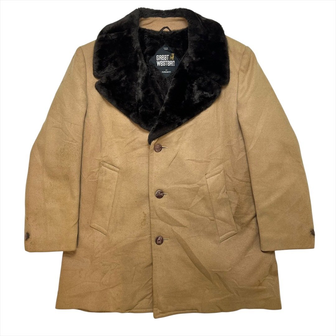 GLENEAGLES GREAT WESTERN ボア コート ブラウン 古着 メンズ FREE拍卖