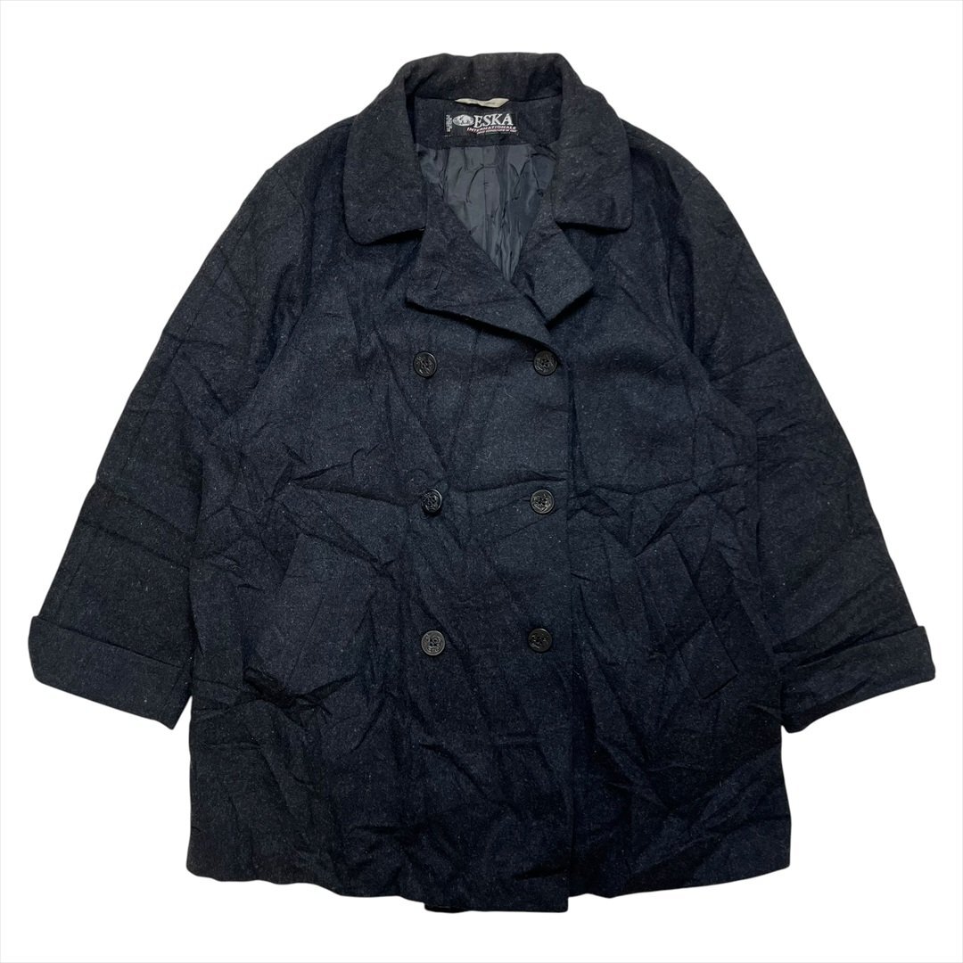 ESKA ピー コート ブラック 古着 レディース FREE ビンテージ ヴィンテージ ジャケット アウター拍卖