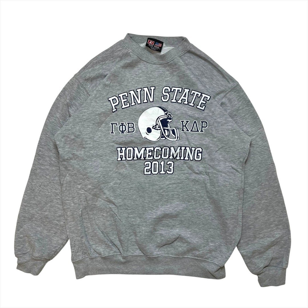 90s BAY SIDE ベイサイド PENN ペンシルベニア 大学 カレッジ スウェット シャツ トレーナー グレー 古着 メンズ M USA製 ヴィンテージ拍卖