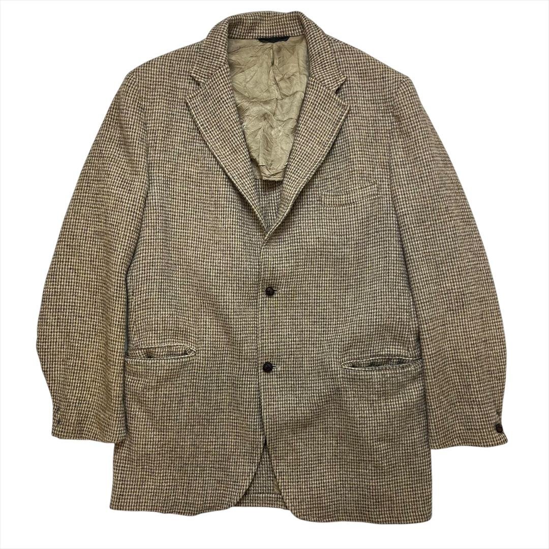 80-90s ハリスツイード テーラード ジャケット 柄 Harris Tweed 古着 メンズ FREE サイズ44 USA製 アメリカ製 Vintage ヴィンテージ拍卖