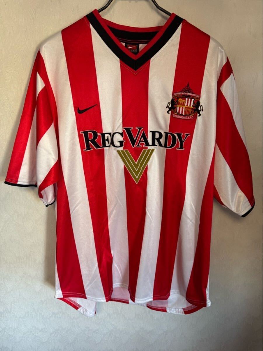 サンダーランド ユニホーム 00-02 NIKE ナイキ Lサイズ ストライプ拍卖