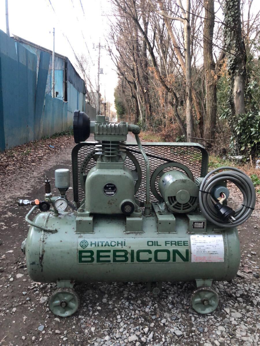 ● コンプレッサー ● 日立 オイルフリーコンプレッサー Air Compressor 0.750P-8.5T 50Hz拍卖