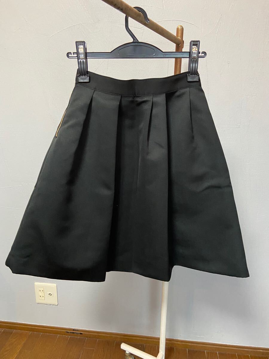 Deuxieme Classe ドゥーズィエムクラス 膝丈フレアスカート ブラック 34 MUSE ラクラス拍卖