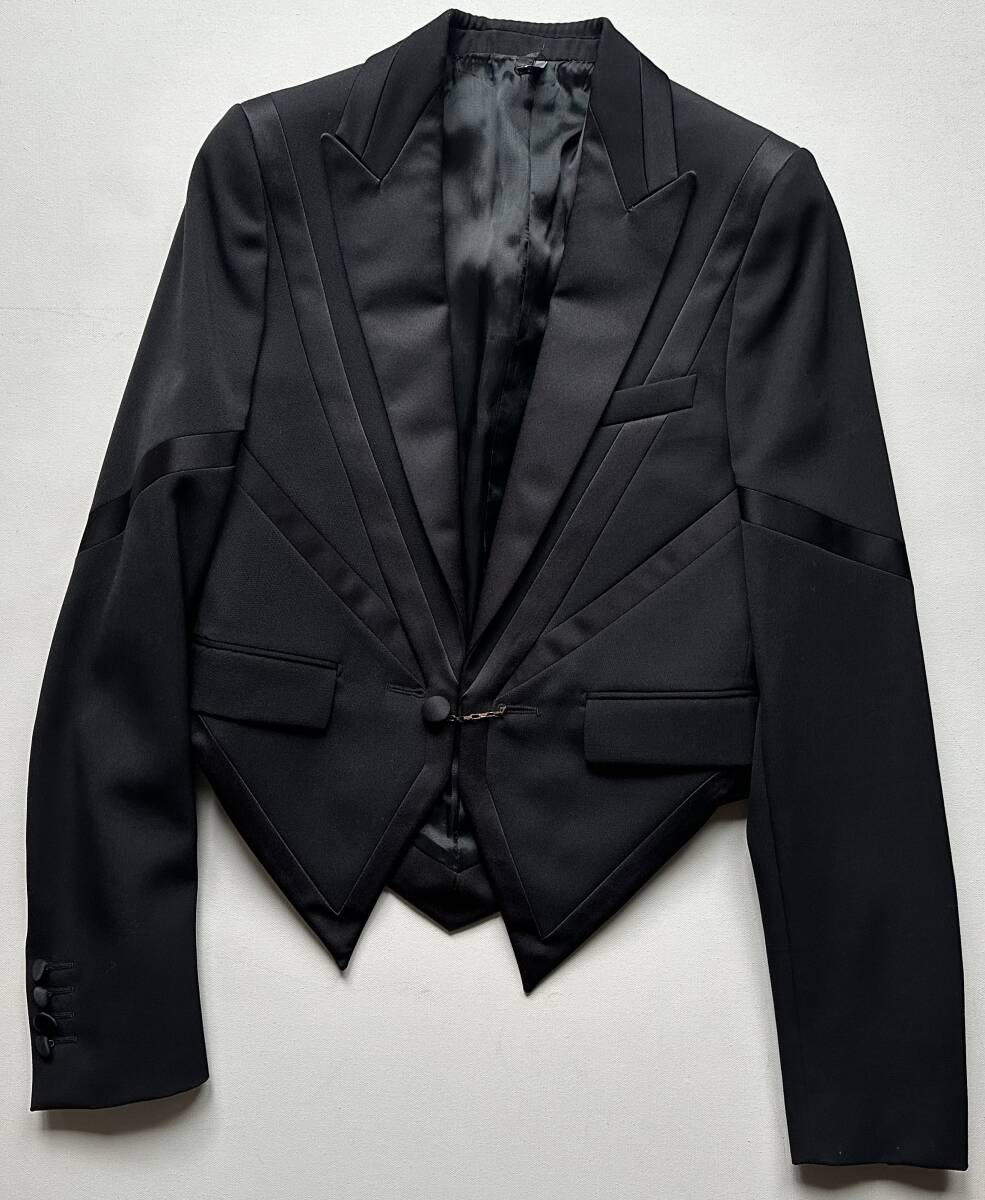 Dior HOMME 04SS ストリップ期 ジオメトリックラインカットワークスペンサージャケット38 極美品拍卖