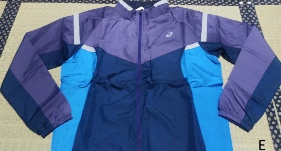 《新品》アシックス 裏トリコットウインドジャケット 紫×紺 S拍卖