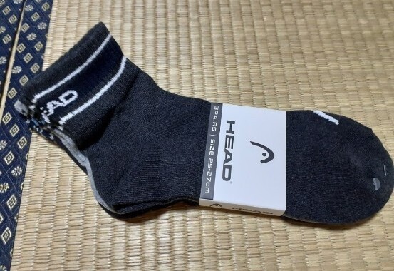 【新品】HEAD 靴下 3足組 25~27cm拍卖