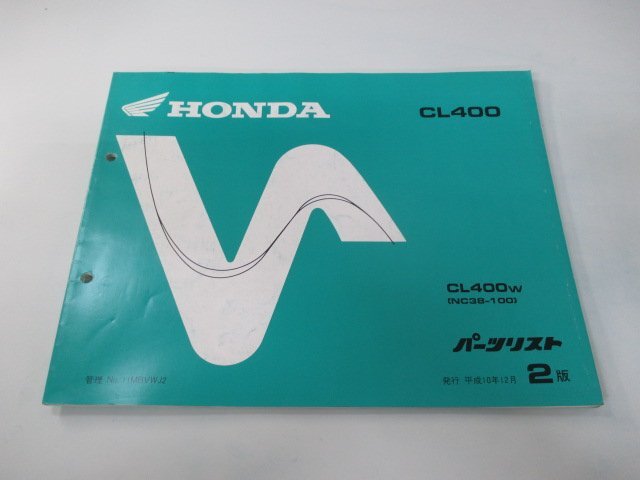 CL400 パーツリスト 2版 ホンダ 正規 中古 バイク 整備書 NC38-100 ak 車検 パーツカタログ 整備書拍卖