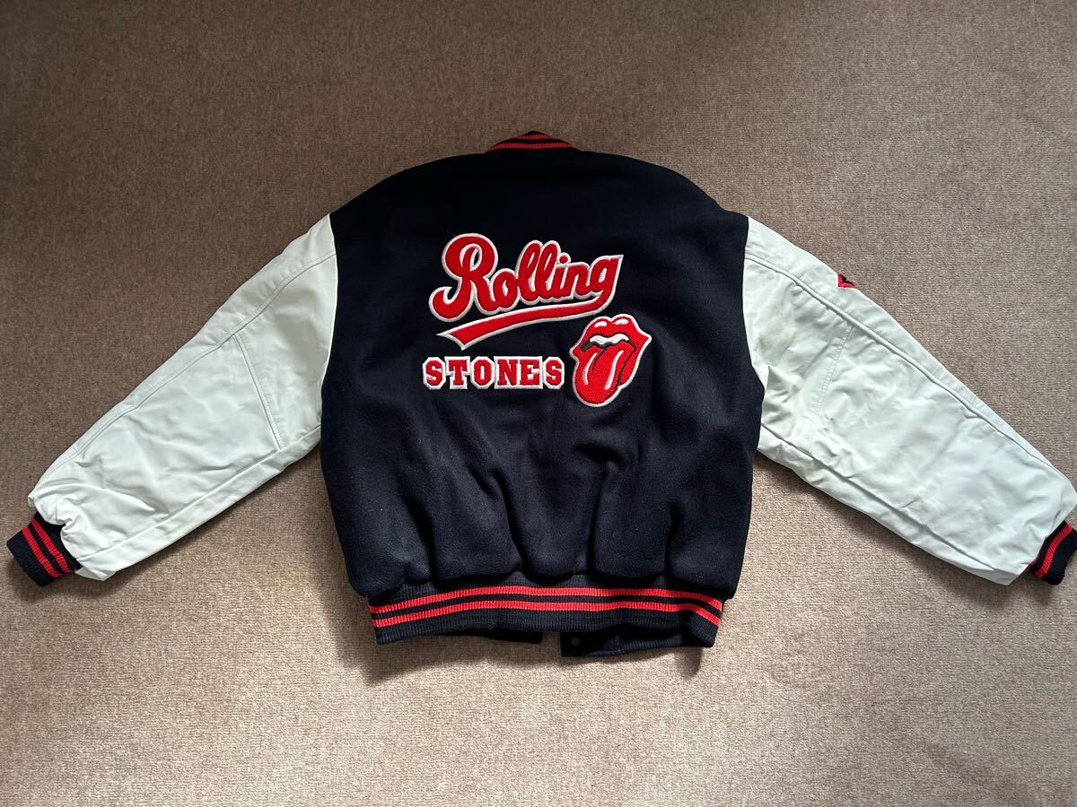 未使用 ローリング・ストーンズ THE ROLLING STONES '95 ツアーグッズ スタジャン スタジアムジャンパー ジャケット Lサイズ 袖革拍卖