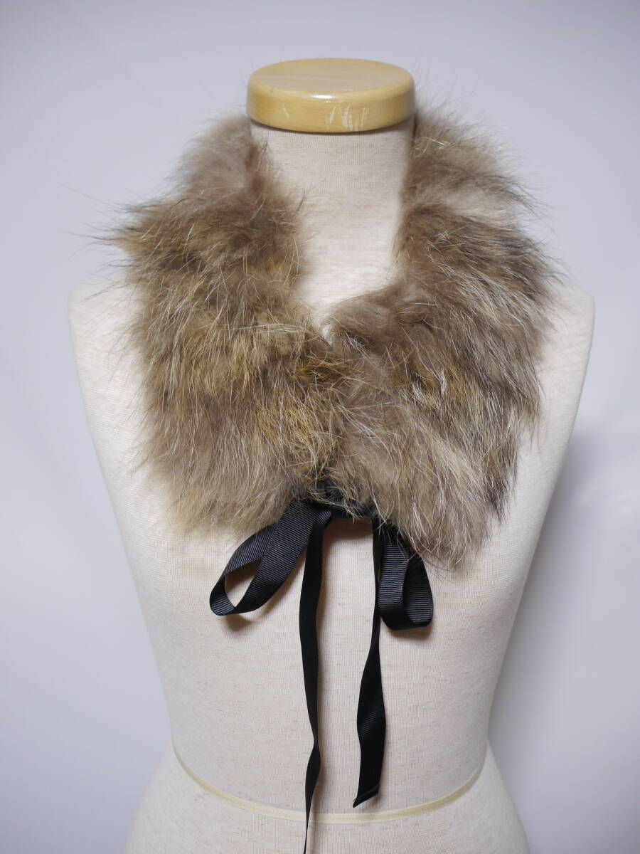 ★ゆうパケット配送★●匿名配送● Ank Rouge ヤスリータヌキの毛皮 ティペット m2502008拍卖