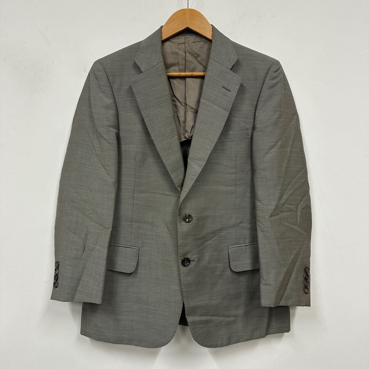 Burberry バーバリー シングルジャケット 2B メンズ グレー系 メンズ サイズA4 背抜き サイドベンツ a753拍卖