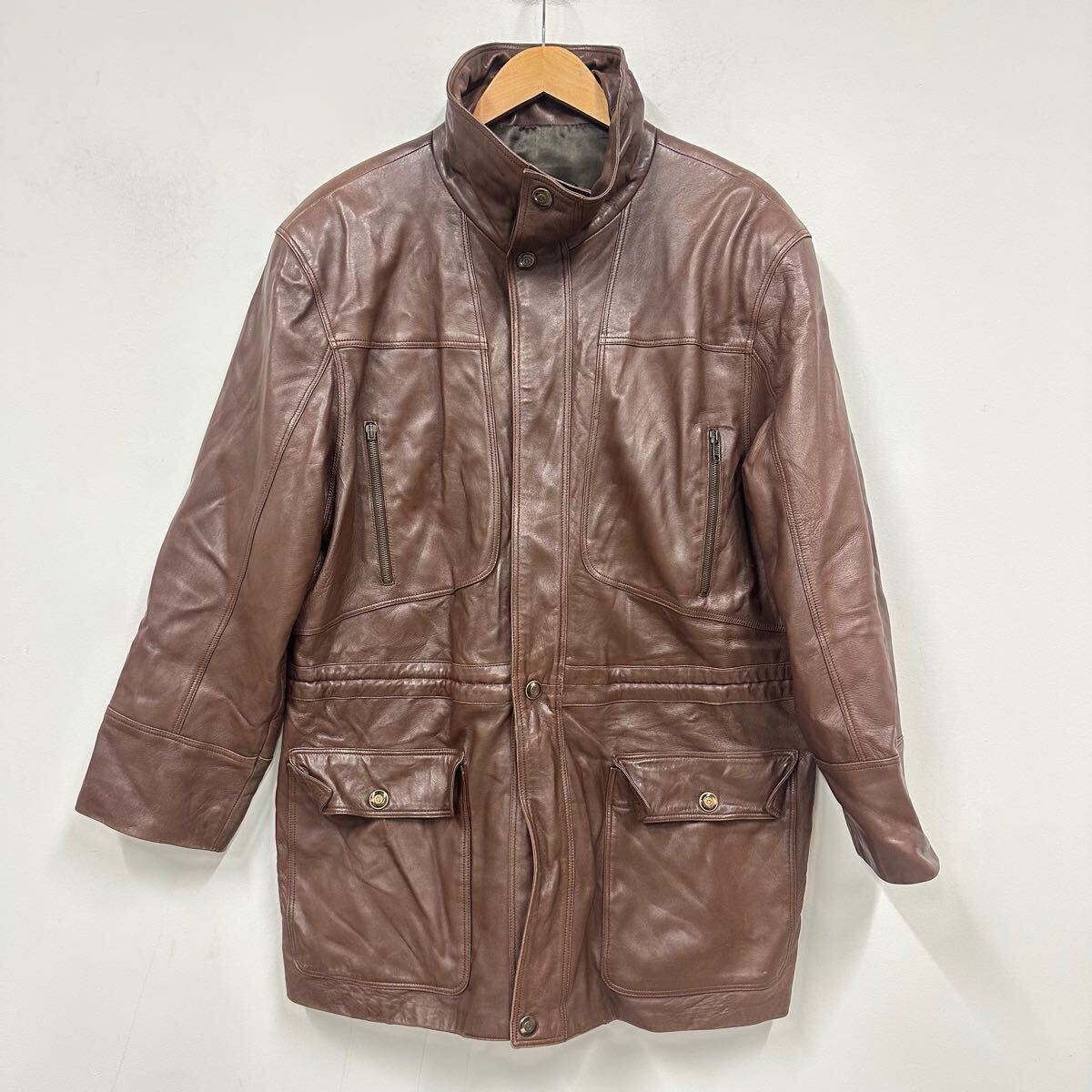 【スペイン製】Scuppino レザージャケット ブラウン系 メンズ 本革 レザー アウター a784 拍卖
