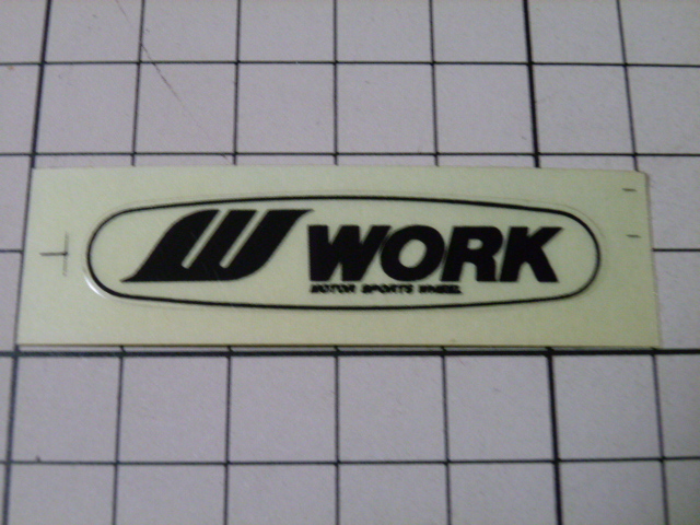 【小さめ】 希少 正規品 WORK MOTOR SPORTS WHEEL ステッカー 当時物 です(50×12mm) ワーク モータースポーツ ホイール拍卖