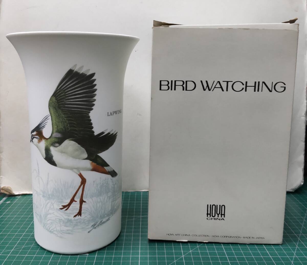 HOYA CHINA BIRD WATCHING LAPWING タゲリ バードウォッチング シリーズ フラワーベース 花瓶 ホヤ TTF8924●H4526拍卖