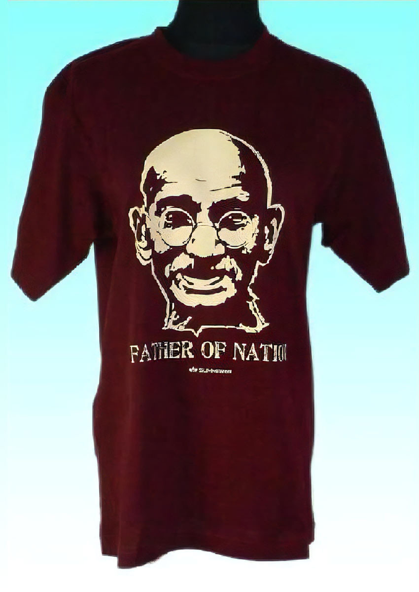 【送料無料】マハトマ・ガンディーのTシャツ レディースMサイズ インド アジアン エスニック雑貨 FU-F-TS50拍卖