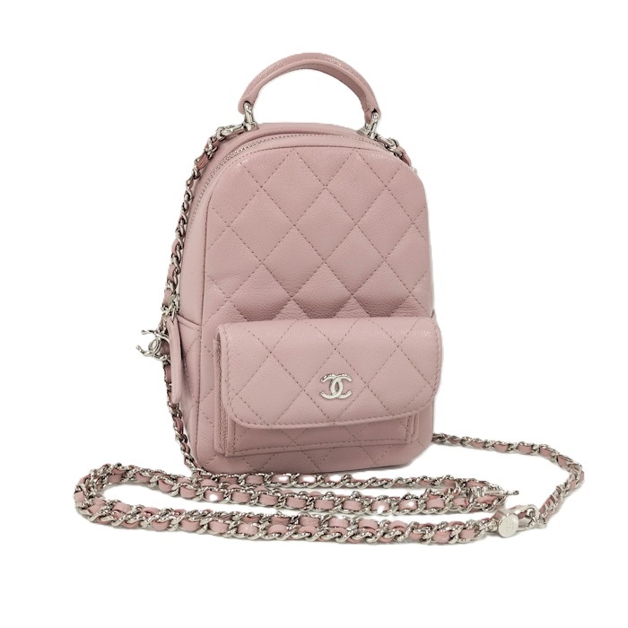 CHANEL ミニバックパック ピンク ラムレザー AP3753拍卖