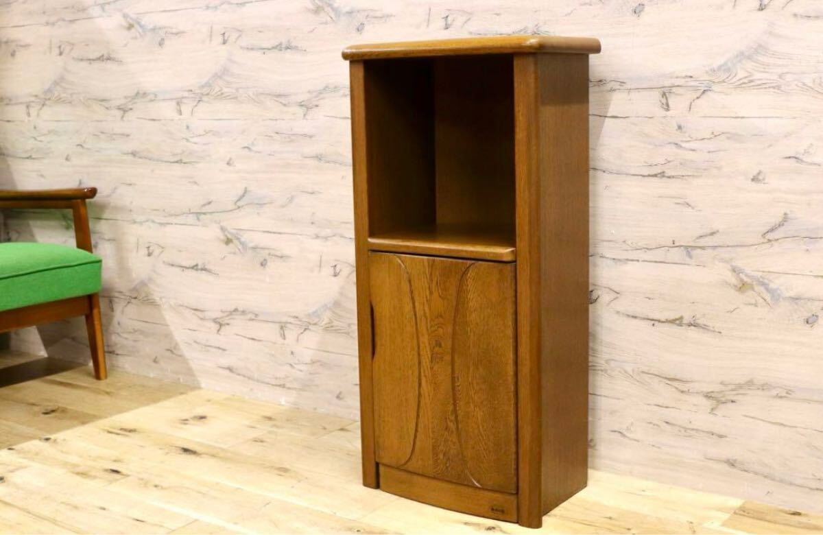 GMHS262○浜本工芸 / HAMAMOTO 電話台 収納棚 楢材 ブラウン 国産家具 花台 飾り台 約5.5万拍卖