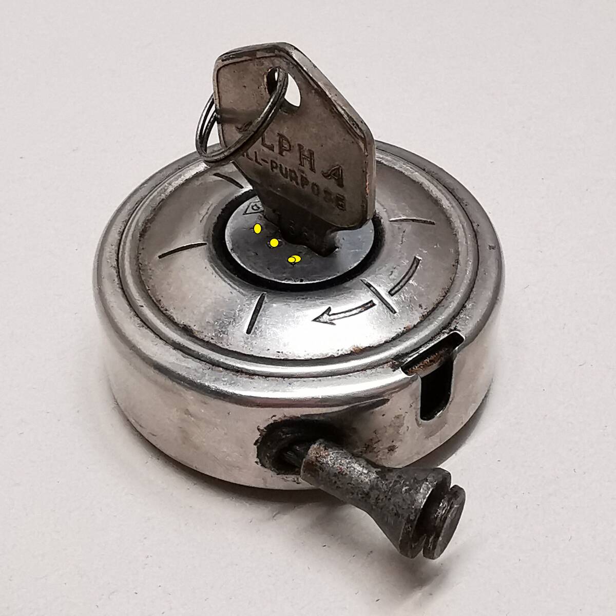 USED◆Gossner Lock Co.(ゴスナー・ロック社) ビンテージ ケーブル ロック 90cm◆cable lock レトロ Made in Japan拍卖