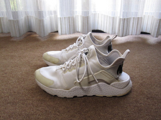 NIKE Air Huarache ナイキ エアハラチ 819151-101 スニーカー US6.5/23.5cm ホワイト×オフホワイト USED/ソール減り少ない拍卖