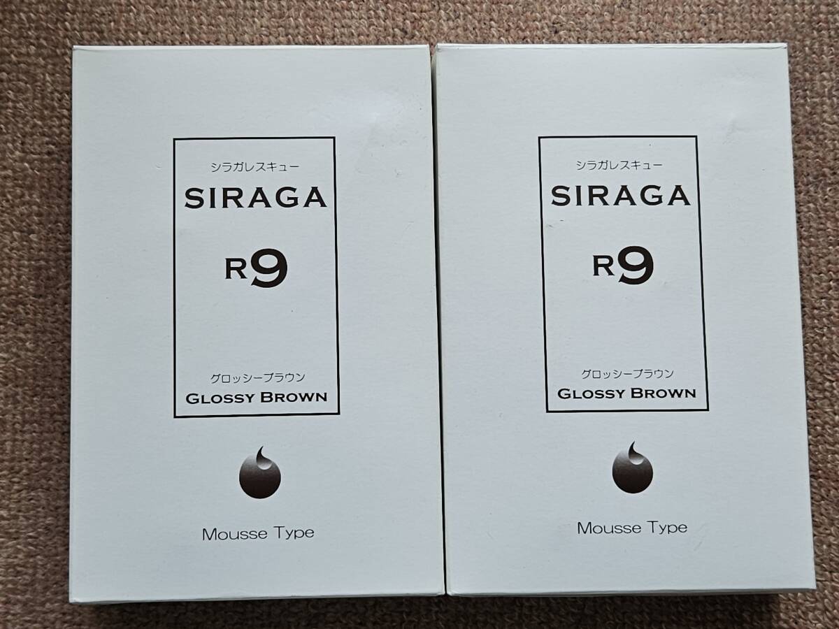 SIRAGA シラガレスキュー シラガ R9 トリートメント染毛料 グロッシーブラウン 90g 未使用 2個セット拍卖