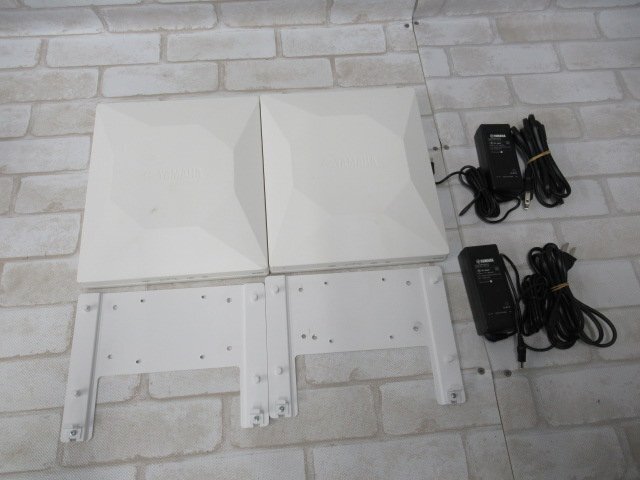 ▲Ω 新LM 0023t 保証有 YAMAHA【 WLX402 】ヤマハ 無線LANアクセスポイント2台セット 壁掛け金具・AC付 PoE給電・祝10000!取引突破!!拍卖
