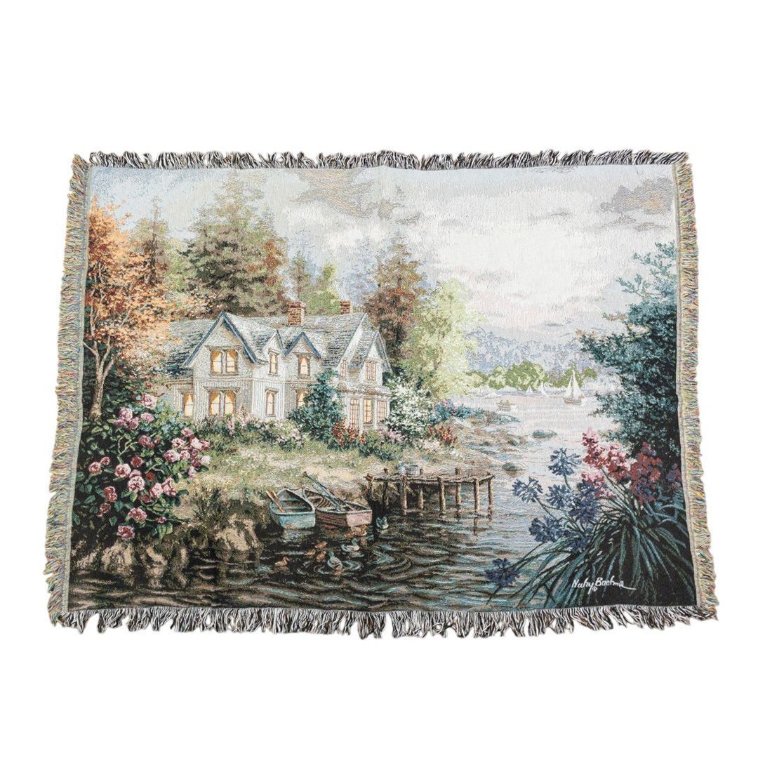 vintageラグ カーペット 風景 コテージ 826拍卖