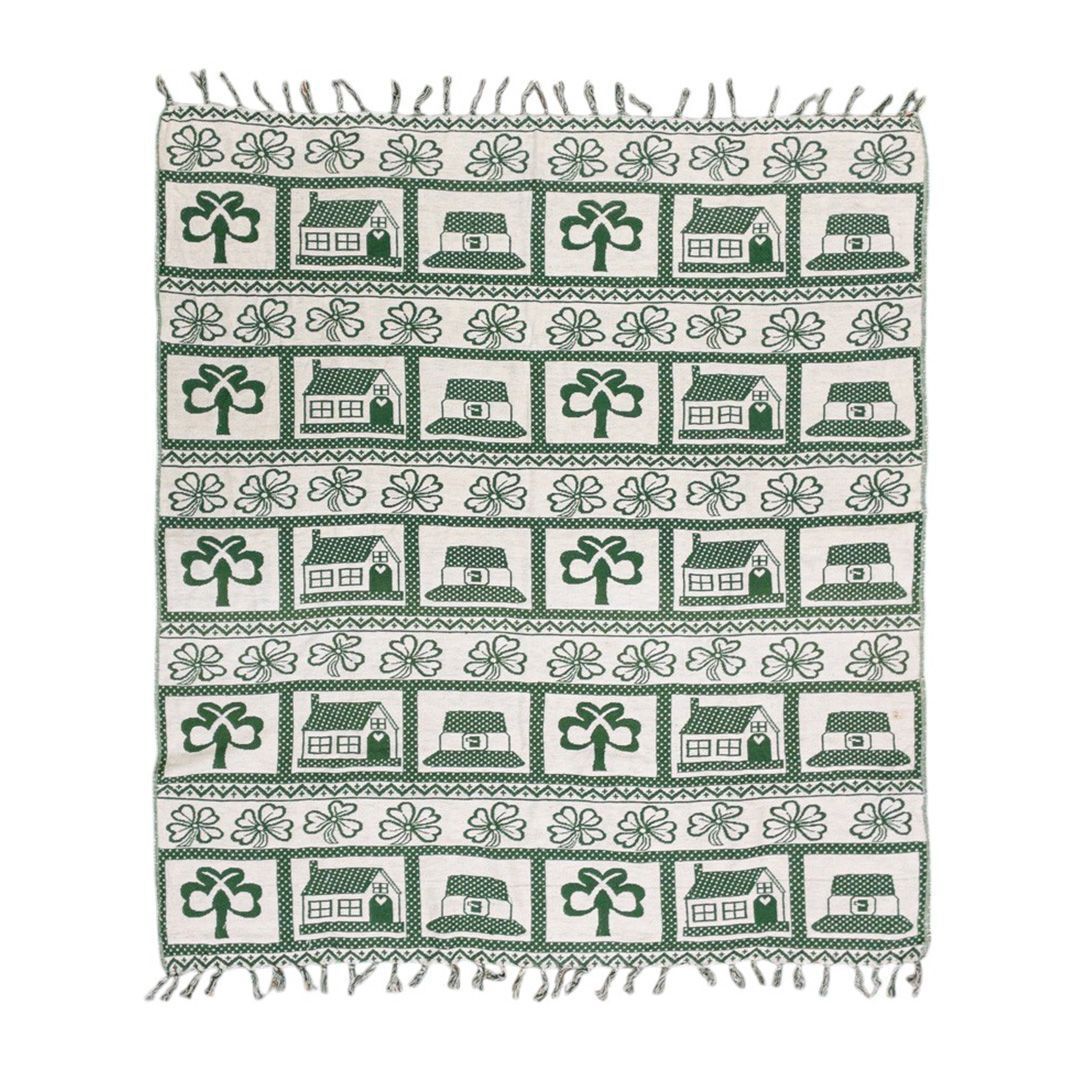 vintageラグ カーペット 四つ葉のクローバー ハウス 921拍卖