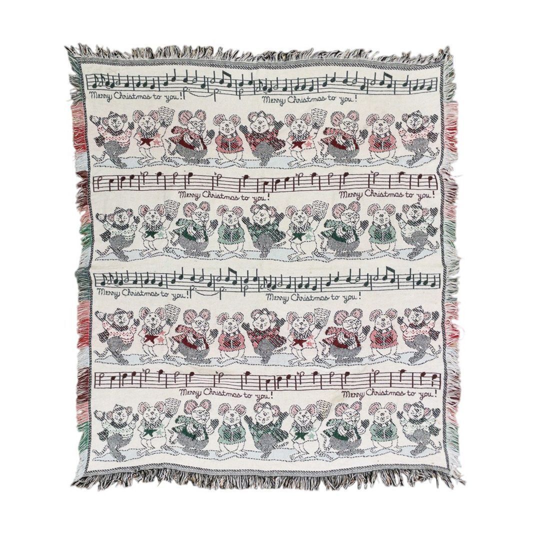 vintageラグ カーペット 楽譜 ネズミ 913拍卖