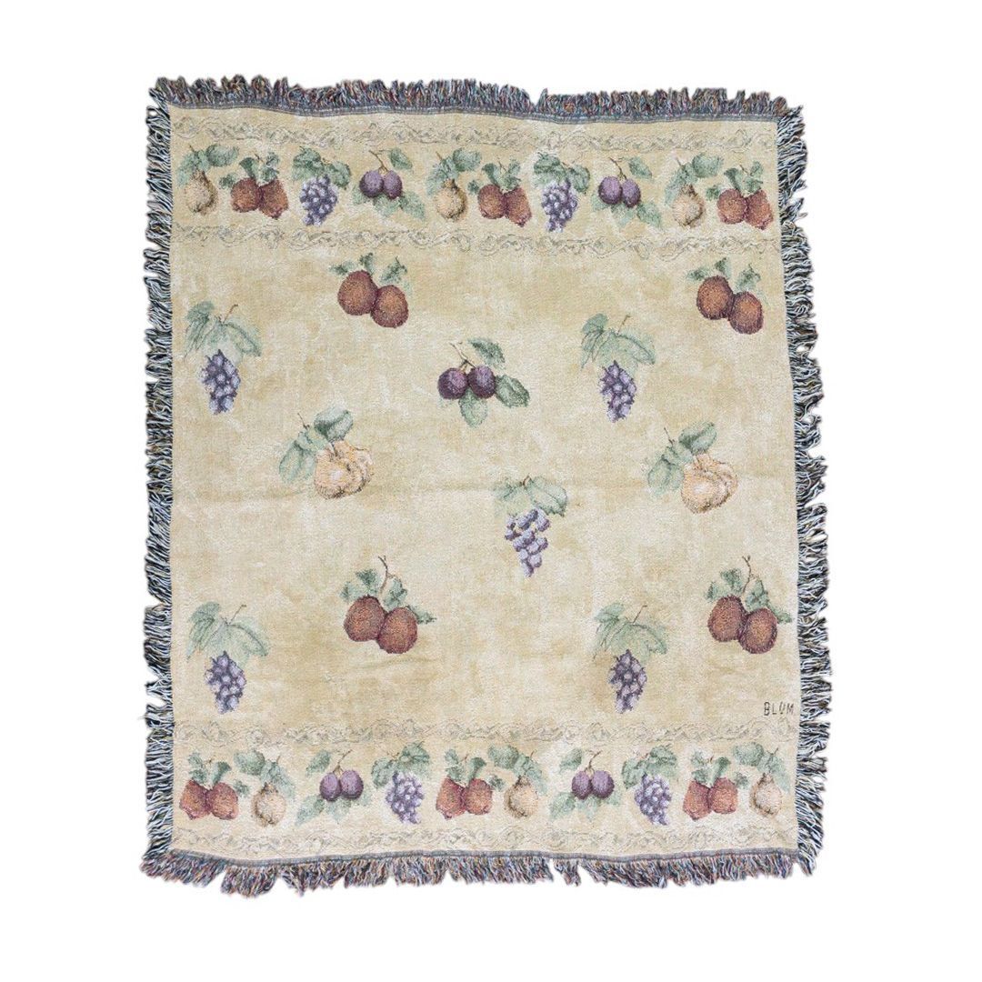 vintageラグ カーペット フルーツ 果物 874拍卖