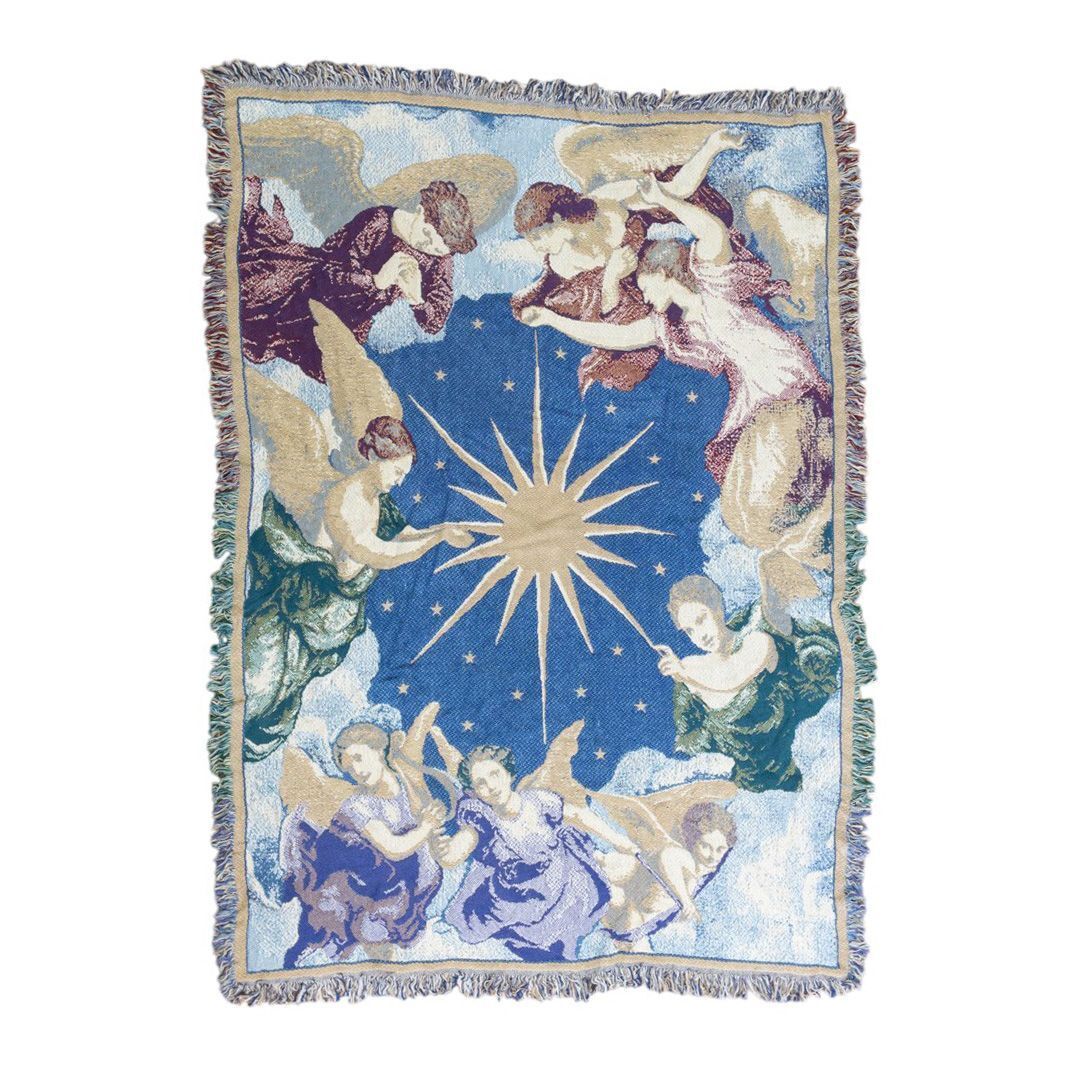 vintageラグ カーペット 神 天使 宗教 857拍卖