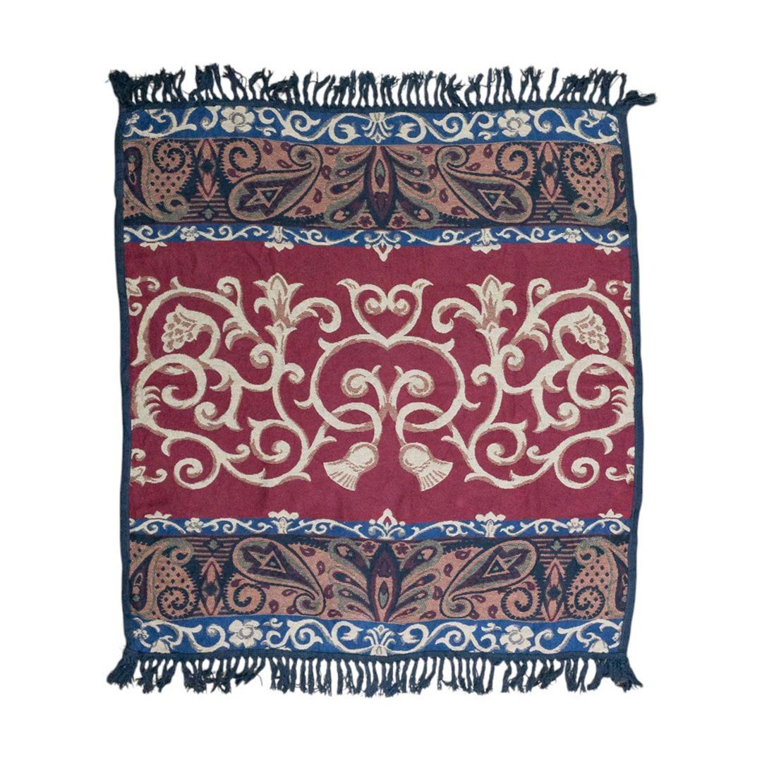 vintageラグ カーペット ペイズリー柄 植物 ツタ 929拍卖