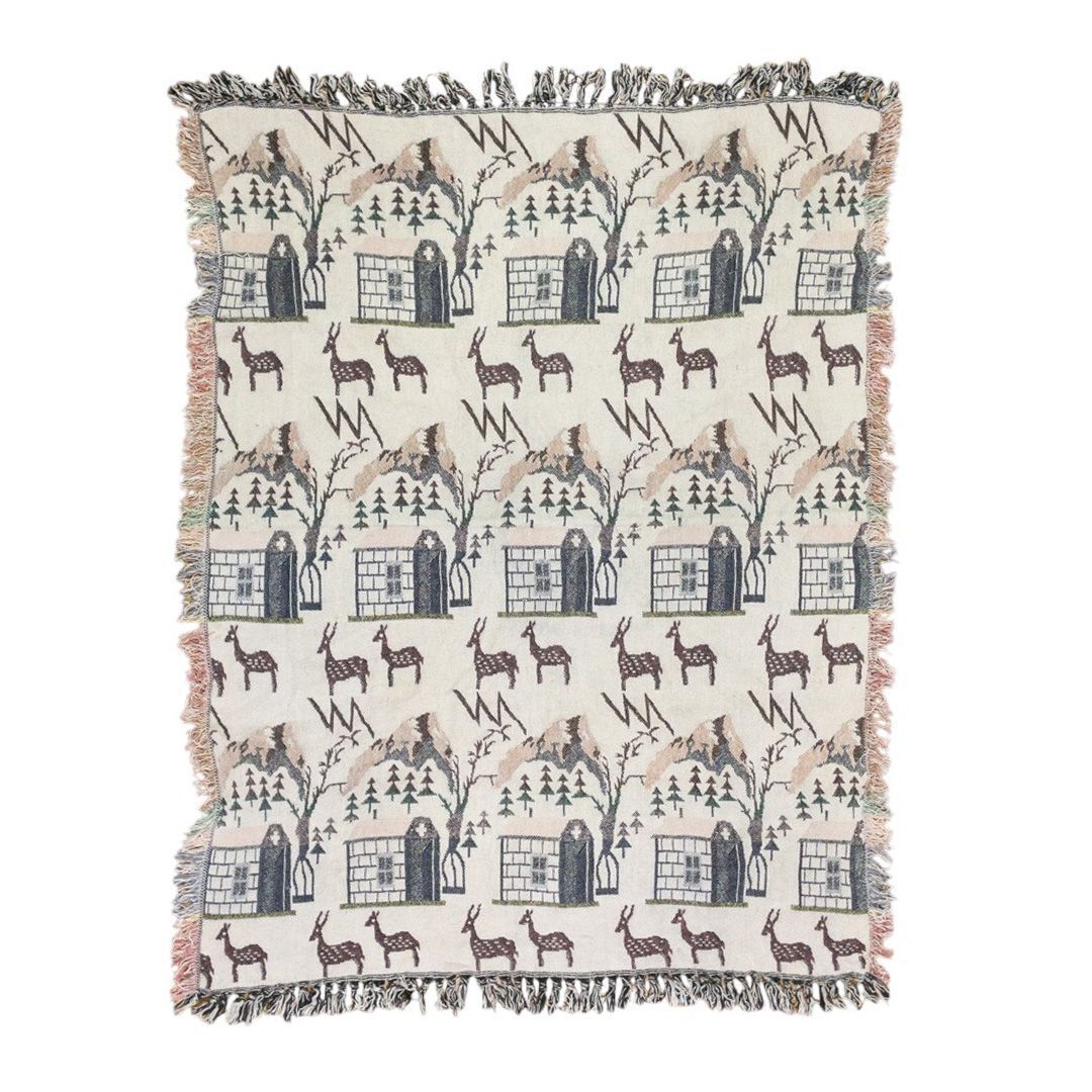 vintageラグ カーペット シカ ツリー アニマル 943拍卖