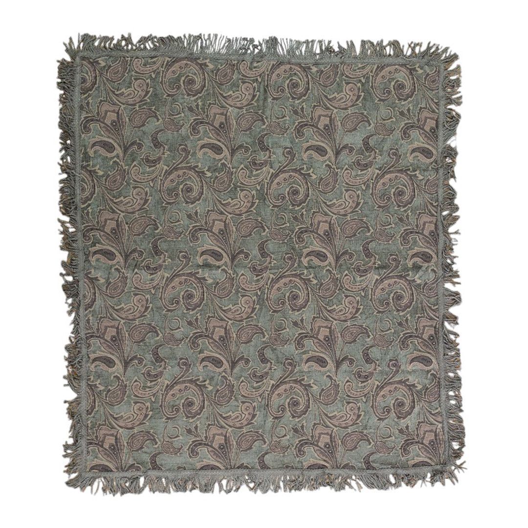 vintageラグ カーペット ペイズリー柄 アースカラー 982拍卖