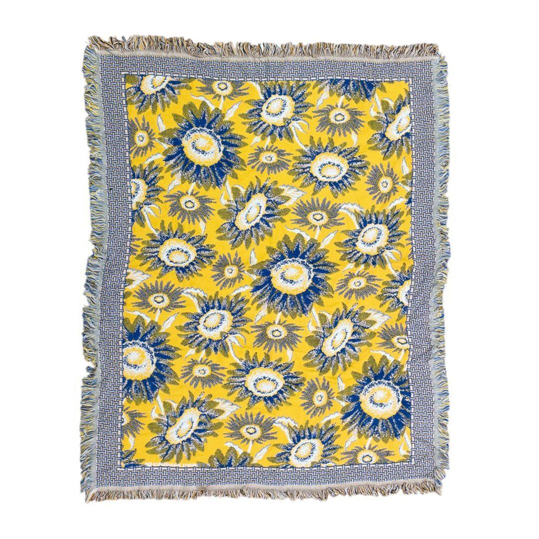 vintageラグ カーペット ひまわり 総柄 979拍卖