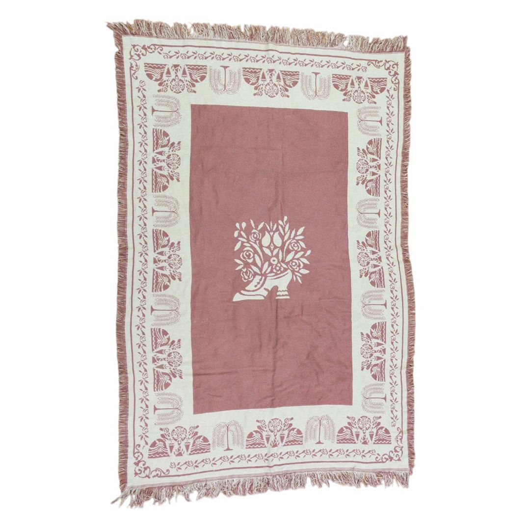 vintageラグ カーペット USA製 フラワー ジオメトリック 960拍卖