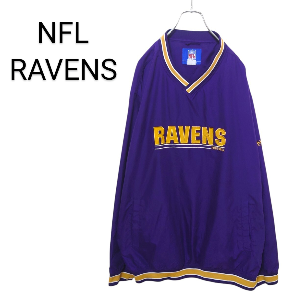 【Reebok】NFL RAVENS VネックプルオーバージャケットA-2959拍卖