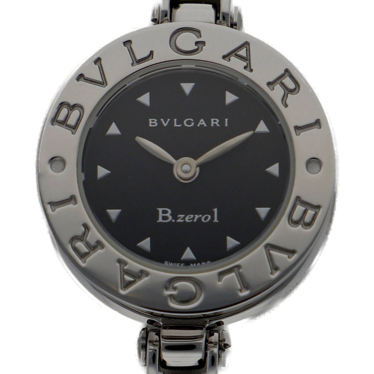 BVLGARI ブルガリ BZ22S B-ZERO1 バングル ブラックダイヤル SS クオーツ レディース【126033】拍卖