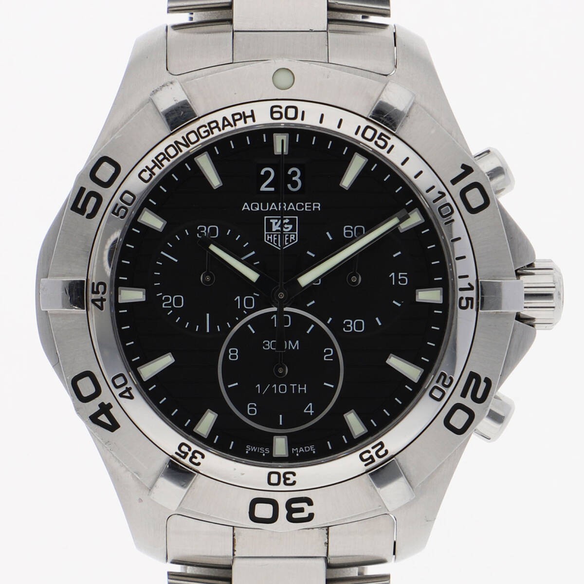 TAG HEUER タグホイヤー CAF101E アクアレーサー ブラックダイヤル SS クオーツ 純正ボックス 保証書 メンズ【125630】拍卖