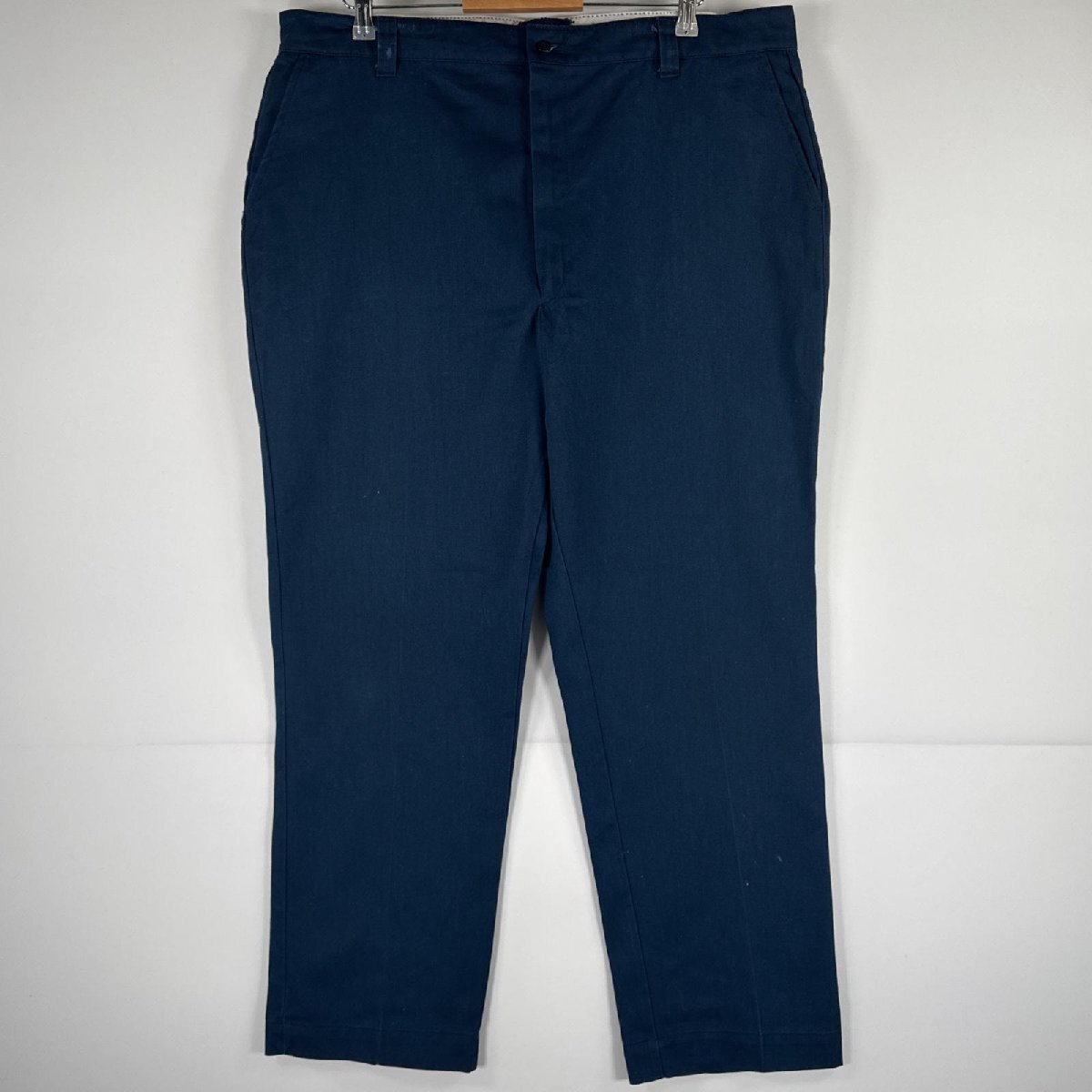 古着 90's/90年代 ビッグベン BIGBEN ワークパンツ USA製 作業着 ストレート センタープレス 大きいサイズ w42 L30 ネイビー メンズ拍卖