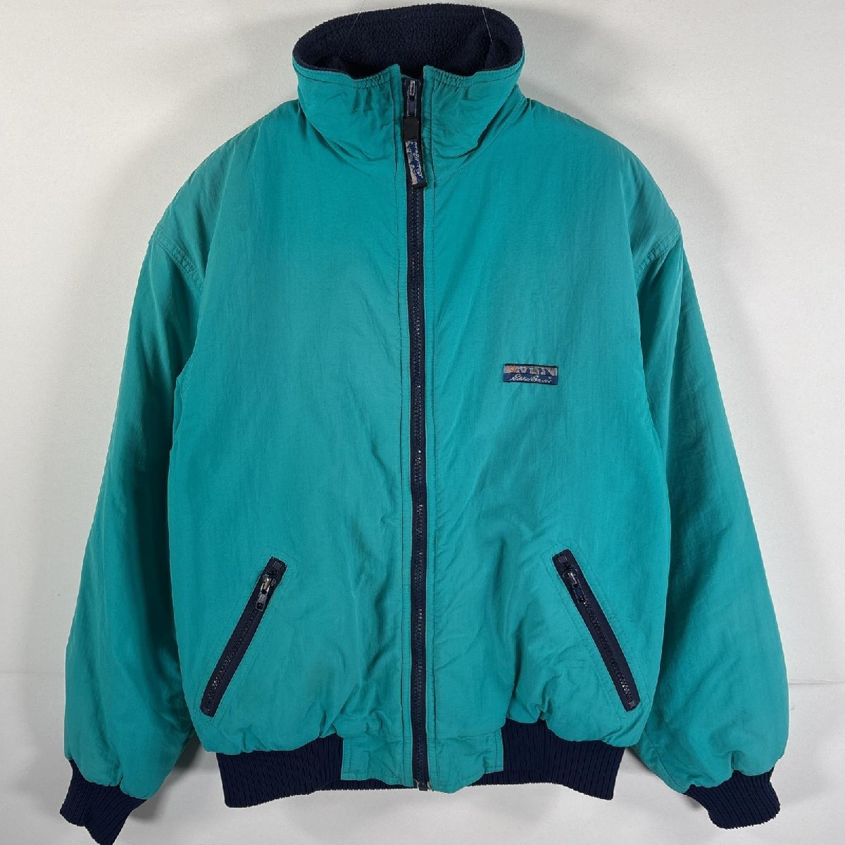古着 80's~90's/80年代~90年代 エディー・バウアー Eddie Bauer USA製 ウォームアップジャケット ワンポイントロゴ S 水色系 レディース拍卖