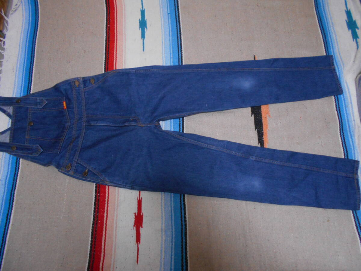 1970年代製 ELJOHN オーバーオール 藍染ビンテージ デニム つなぎ ペインターパンツ ワークウェアースーパーカブ HOTROD BIKER DATSUN拍卖