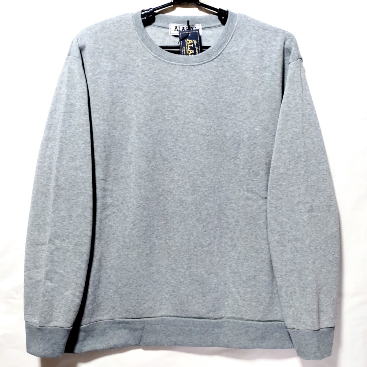 特価/未使用【サイズ=4L(3XL)】無地/暖か/裏起毛/メンズ/スウェット/トレーナー/胸囲=120~128cm/杢gray拍卖