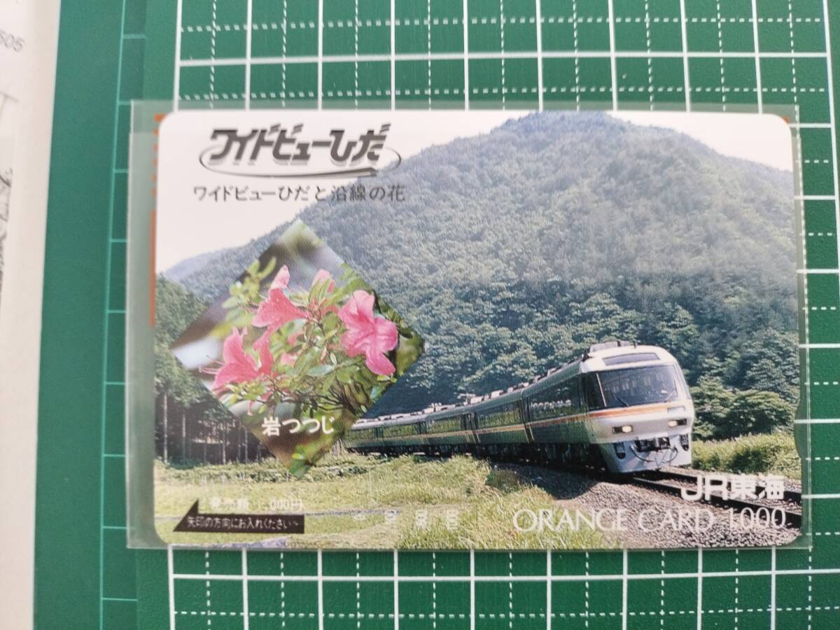 【未使用】 オレンジカード ワイドビューひだ 沿線の花 岩つつじ ケース付き拍卖