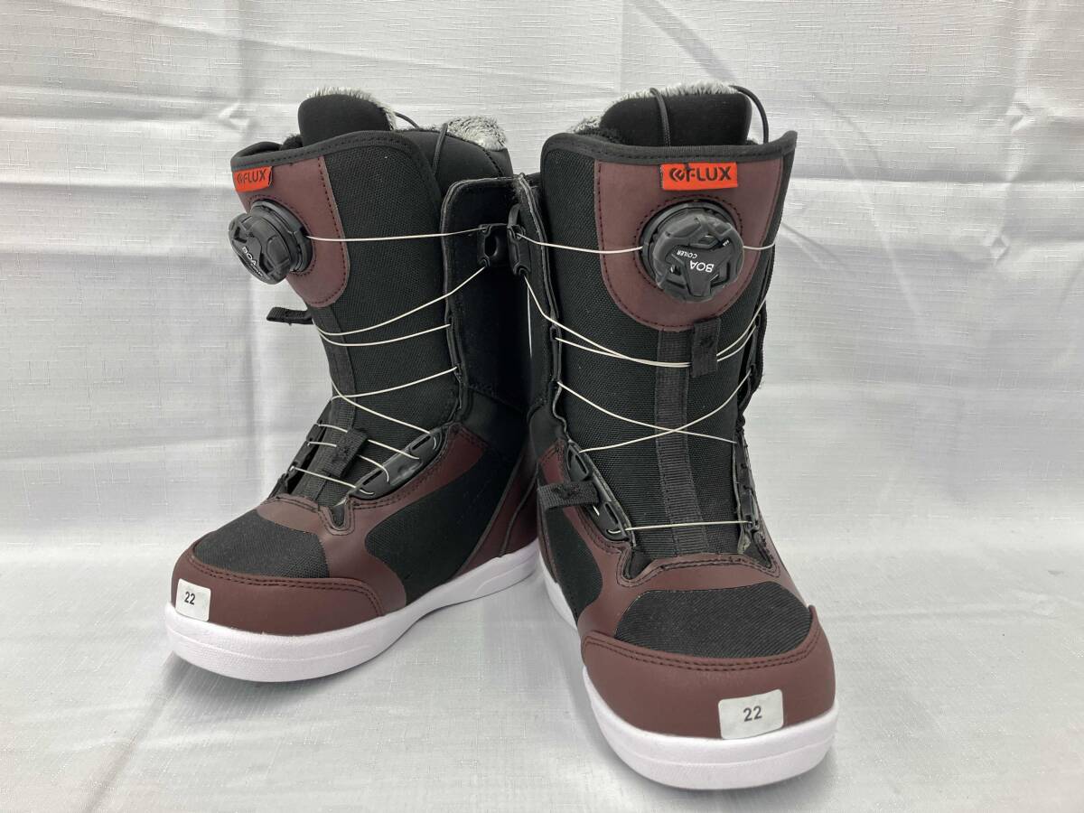 FLUX/フラックス/FL-BOA/22-23年/スノーボードブーツ/ブラウン&ブラック/22cm拍卖